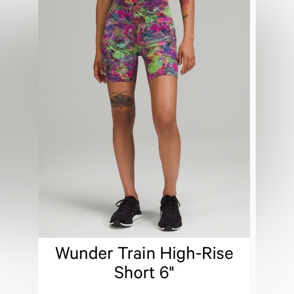 lululemon athletica Colorful Patterned Bike Shorts